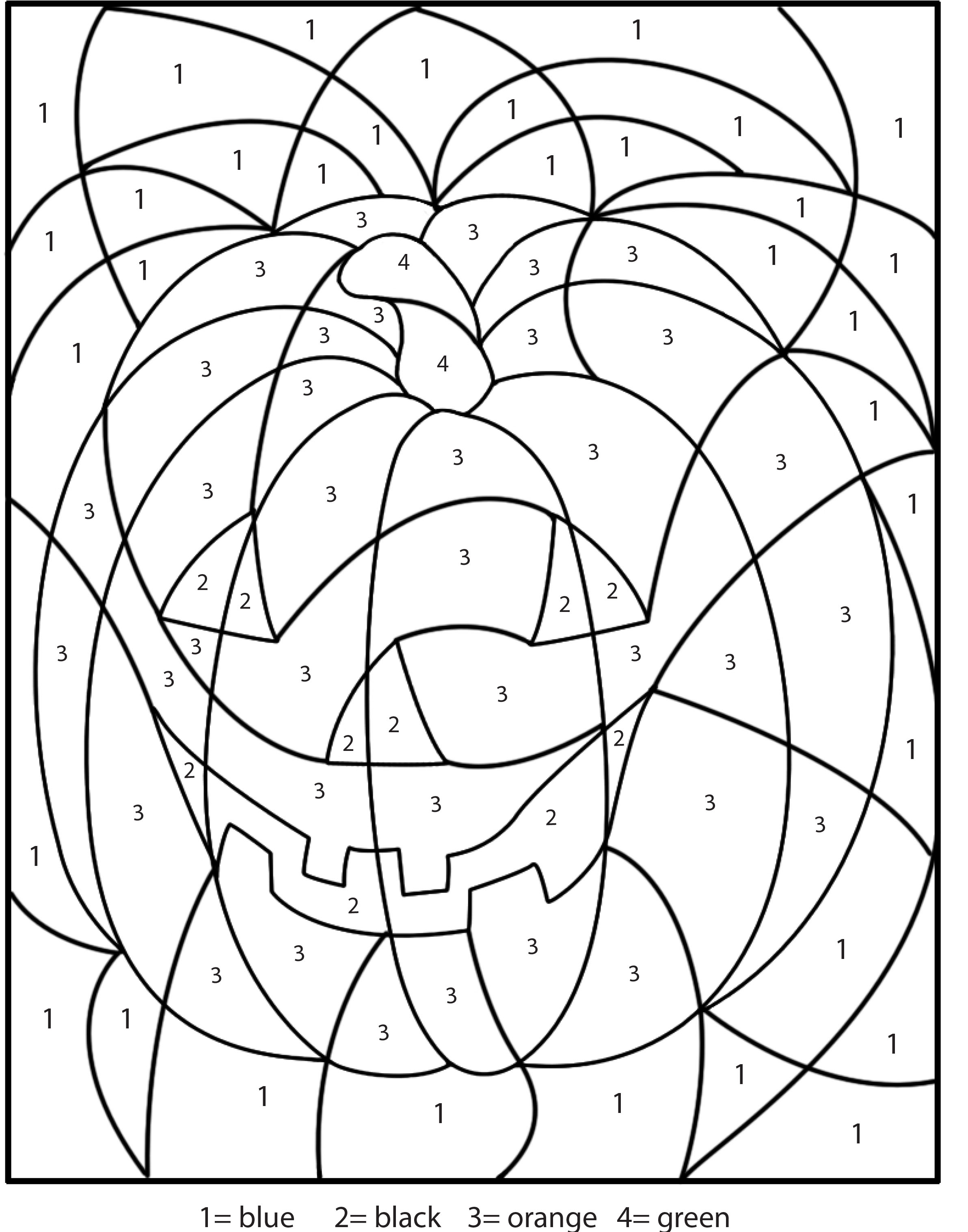 Coloring By Number Halloween New Coloring Pages Creeper Coloring Page ...